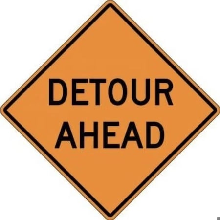 Accuform RIGID CONSTRUCT ION SIGN DETOUR AHEAD FRK239HP